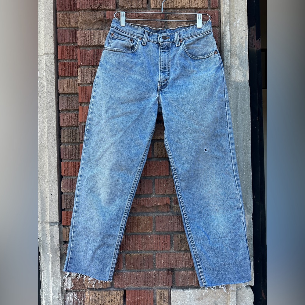 90s Vintage Levi's 550s Light Blue Straight Jeans